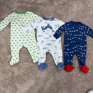 3 Pack Baby Boys Footie Pajamas by Carters 0-3 Months
